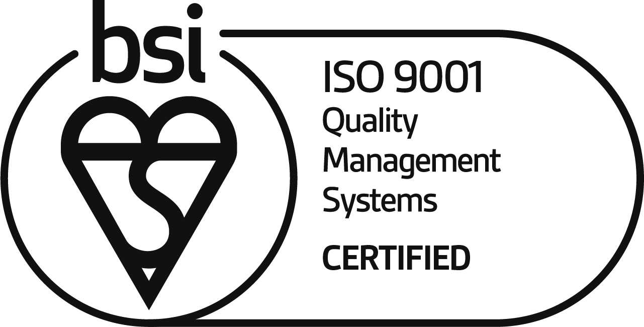 ISO 9001:2015 certified — BSI certificate FS 756280