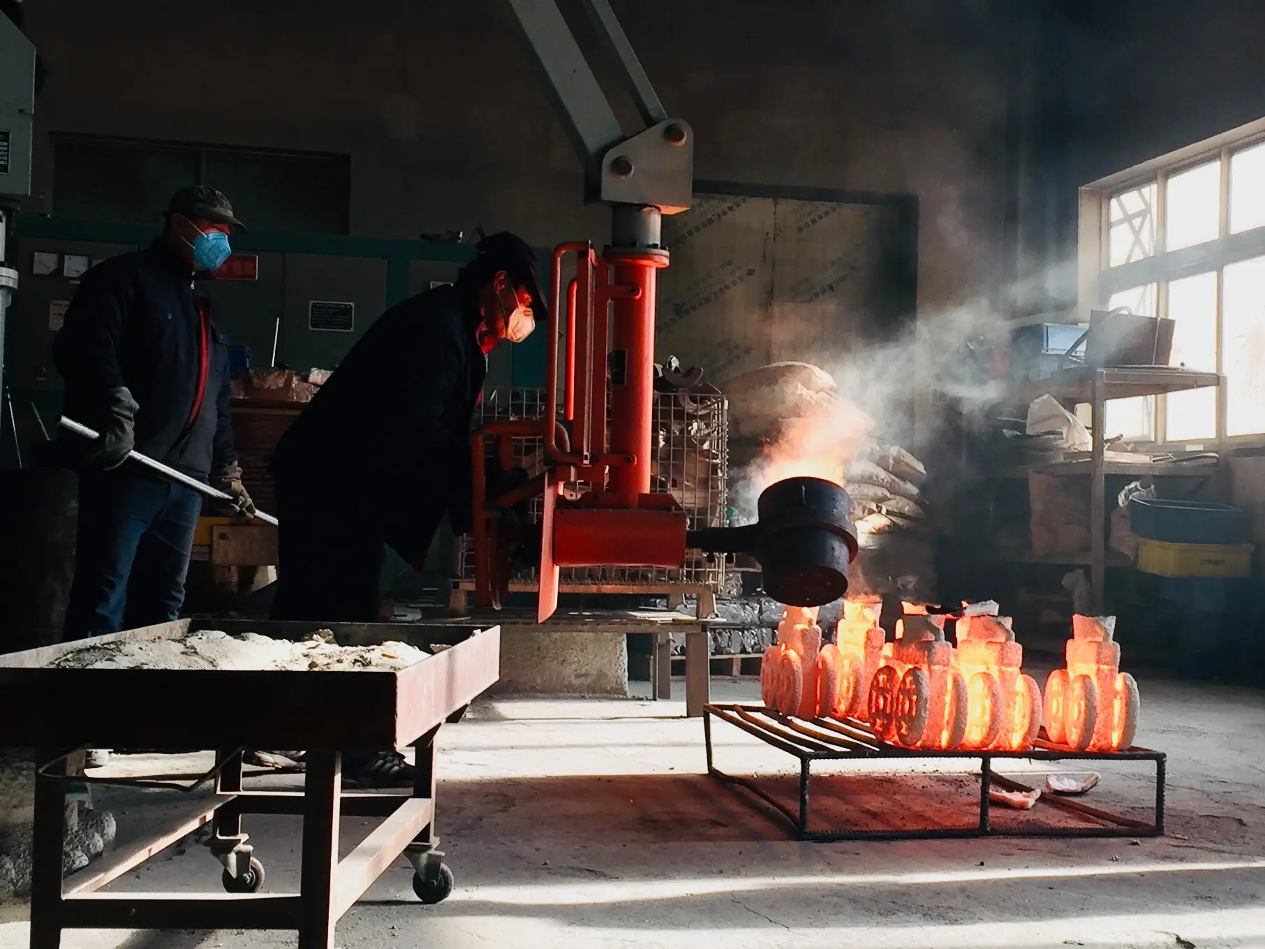 Stainless steel investment casting foundry — production floor